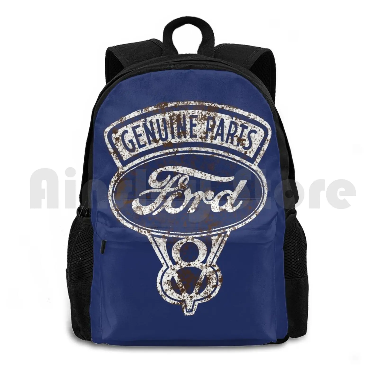 Panneau teinté à l'huile, sac à dos de randonnée en plein air, étanche, camping, voyage, rétro, vintage, pièces de l'entreprise automobile, mécanicien, huile de magasin automobile