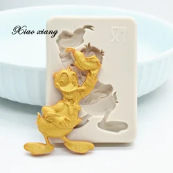 Duck Silicone Cake Molds For Baking Soap Molds Fondant Cake Decorating Tools Gumpaste Chocolate Moulds Kitchen Baking FM2088