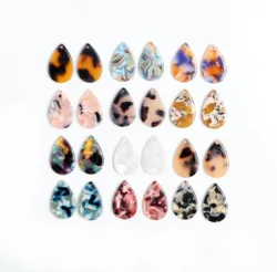 Tortoise Shell Beads,Acetate Acrylic Earring Charms,Drop Shaped Pendants,Jewelry findings,Earrings Parts, 22mmx14mm, ACE256