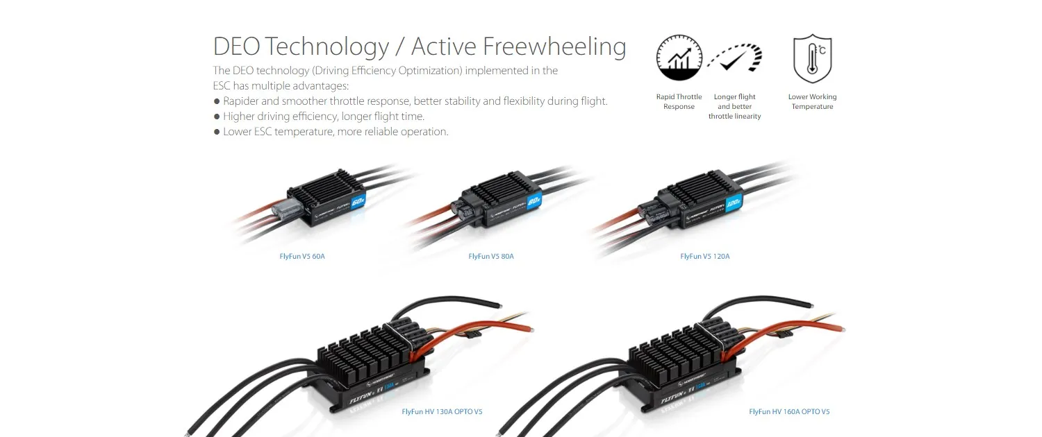 Hobbywing FlyFun V5 110A Geschwindigkeitsregler, bürstenloser ESC mit DEO-Funktion für RC-Quadcopter. – Detail 5