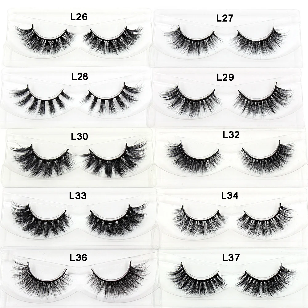 AMAOLASH แต่งหน้า Eyelashes 3D Lashes นำมาใช้ใหม่ Fluffy หนา Mink ขนตา Wispy Lash Dramatic ธรรมชาติโหดร้ายฟรี Soft Lash L3