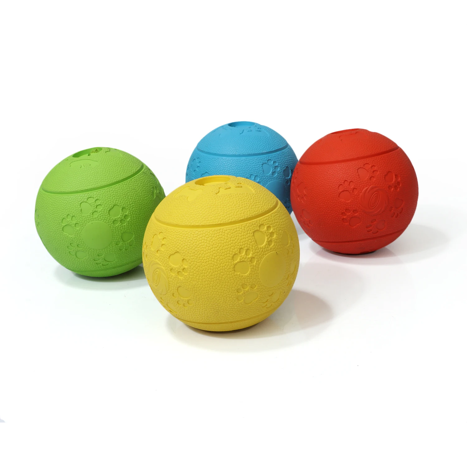 Soft Dog Leaking Ball Pet Snack Feeding Toy Food Leakage Control Interactive Dispensing Rubber Ball Chew Toys Dog Feeders