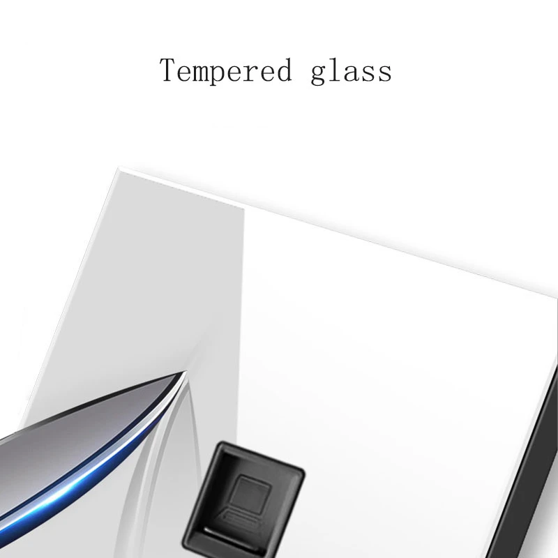 146 Type 3 gang 2 way French Crystal Tempered Pure Glass Panel 13a Double Eu Standard Wall Power Socket Grounded white switch