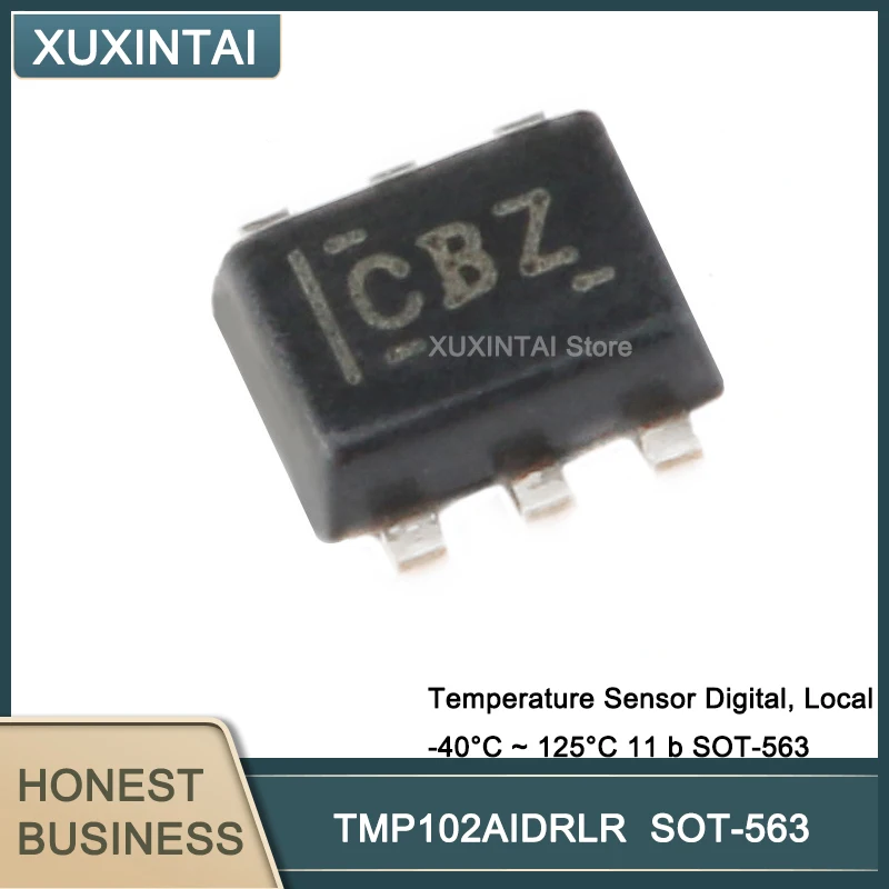 50Pcs/Lot  New Original  TMP102AIDRLR TMP102 Temperature Sensor Digital, Local -40°C ~ 125°C 11 b SOT-563