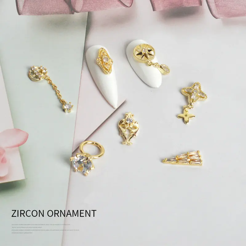 10 teile/los 3D Mond Bogen Zirkon Kristalle Legierung Strass Schmuck Nail art Dekorationen Nägel Zubehör Charms Liefert G0649