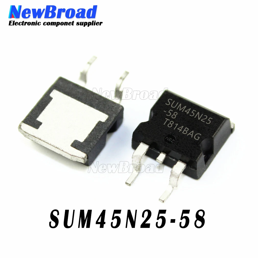 10pcs SUM45N25-58 TO263 SUM45N25 TO-263 45N25 N-Channel 250V 45A MOSFET