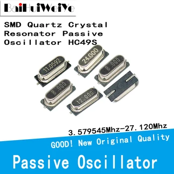 10PCS HC-49S SMD Quartz Crystal Resonator Passieve Oscillator HC49S 3. 579545 Mhz 4Mhz 6Mhz 8Mhz 12Mhz 16Mhz 20Mhz 24Mhz 27.120Mhz