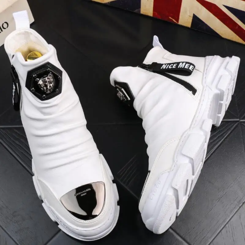 Zapatos informales de León loco para hombre, zapatillas masculinas suaves y absorbentes, de alta calidad, color negro y dorado, b5, novedad