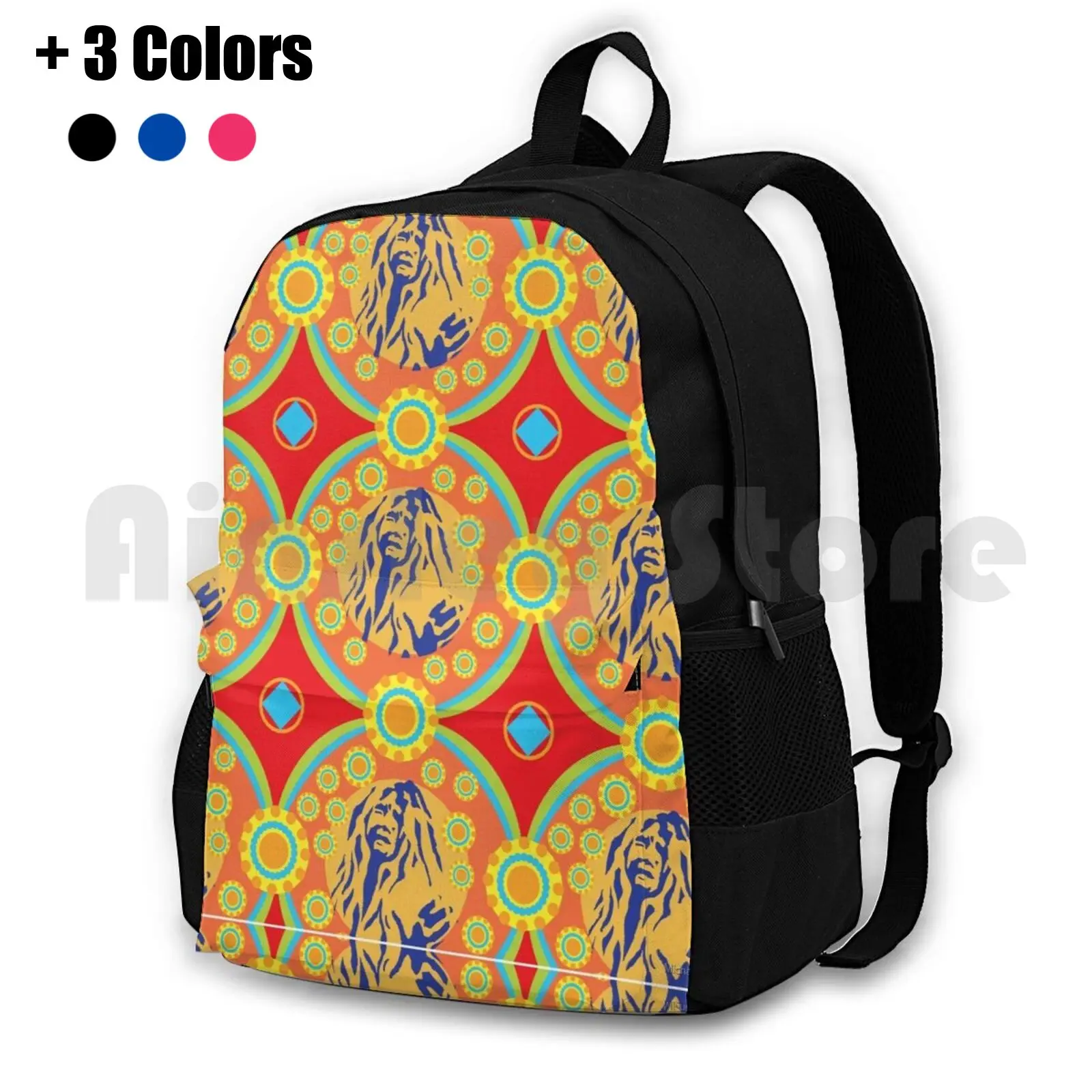 Janis Joplin Outdoor Hiking Backpack Waterproof Camping Travel Famous Women Graphic Design Patterns Janis Joplin Singer