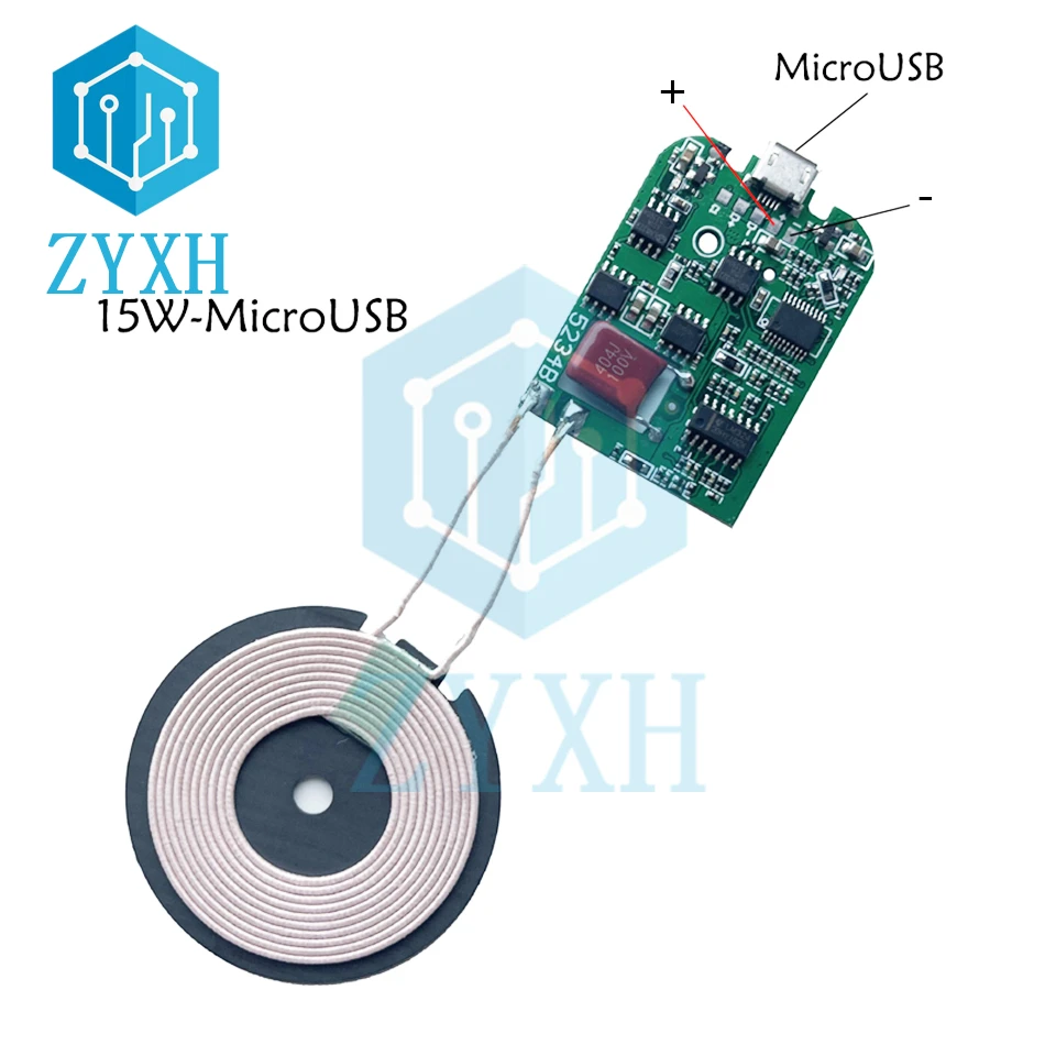 15W 10W 7.5W 5W Tyce C Micro USB Wireless Charger Transmitter Module Circuit Board QC/PD/QI Standard Fast Charging For iPhone