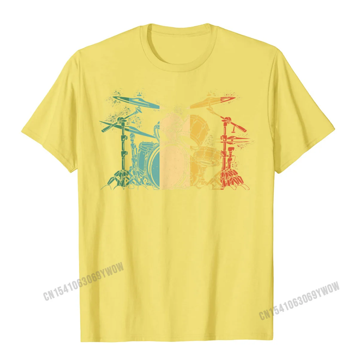 Drummer Vintage Drum Set Drumset Drummers Drumming Funny T-Shirt Harajuku Cotton Men T Shirt Custom Tshirts Classic Prevalent