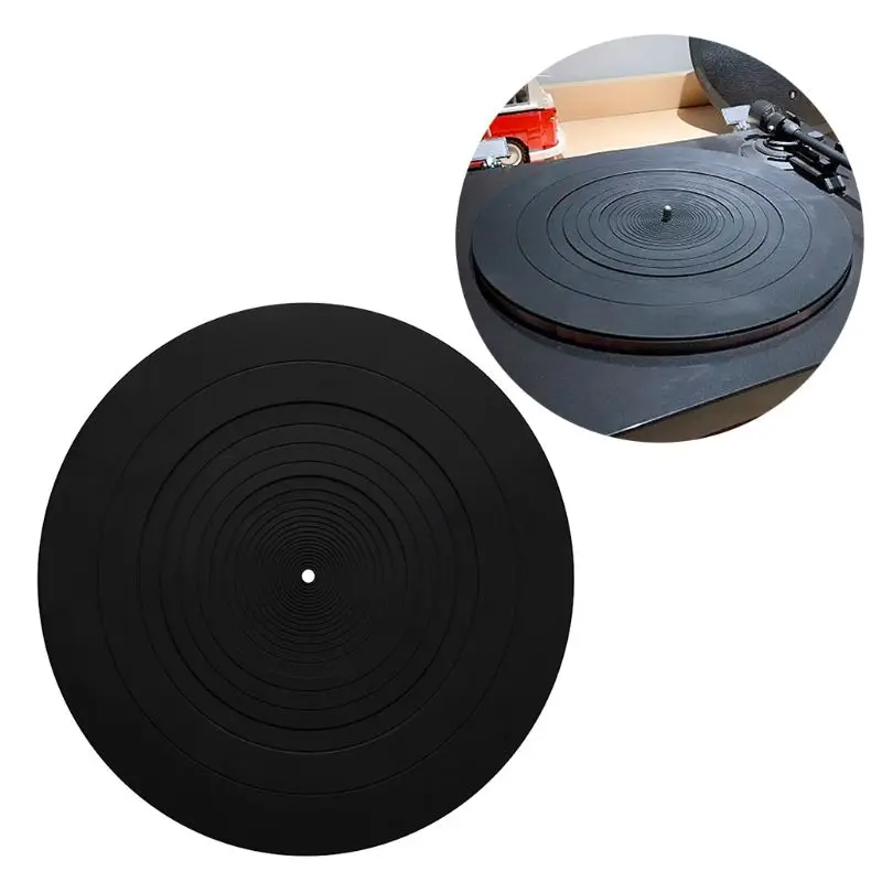 Almohadilla de silicona antivibración para tocadiscos, alfombrilla de goma antideslizante LP para tocadiscos de fonógrafo, accesorios para reproductores de discos de vinilo, #917