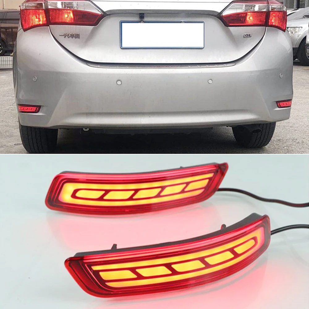 LED Rear Bumper Reflector light For Toyota Corolla Altis 2014 2015 2016 2017 2018 For Lexus GS250 ES250 Brake Turn Signal lamp