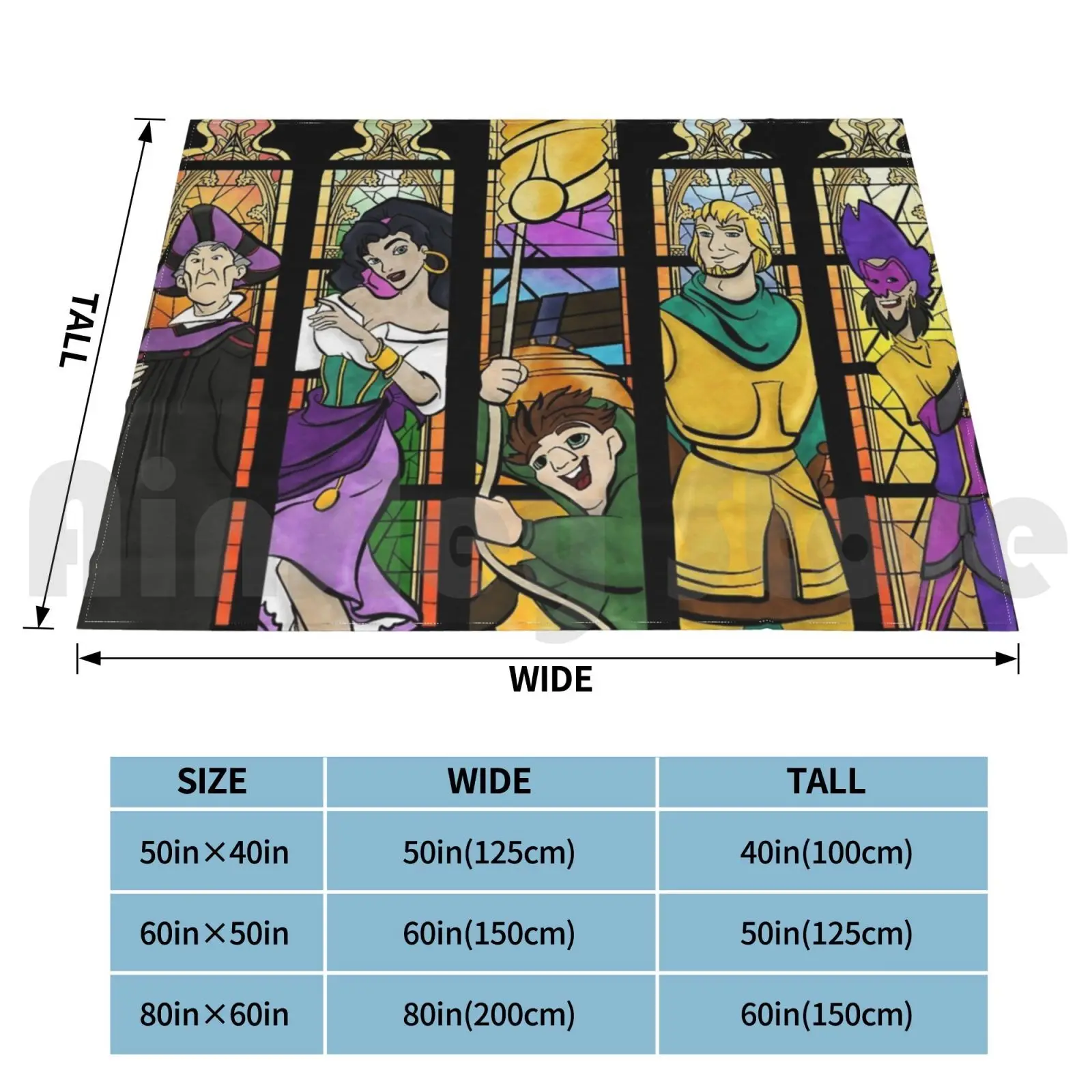 Hunchback Of Blanket Fashion Custom Hunchback Frollo Esmeralda Phoebus Quasimodo Hunchback Of