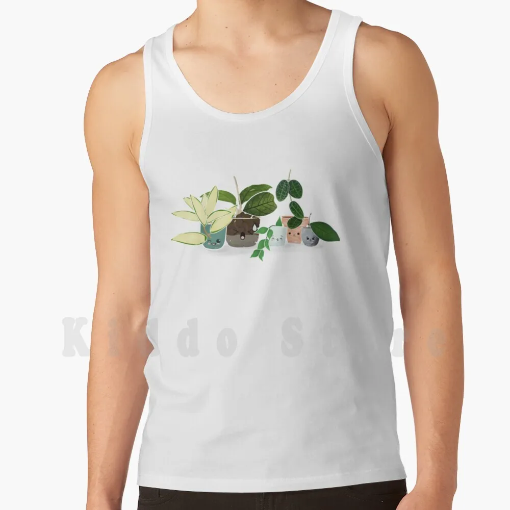 Hoya Friends Tank Tops Vest Sleeveless Hoya Houseplants Plant Lady Kuwaii Cute Plant Addict Plant Mom Quarantine