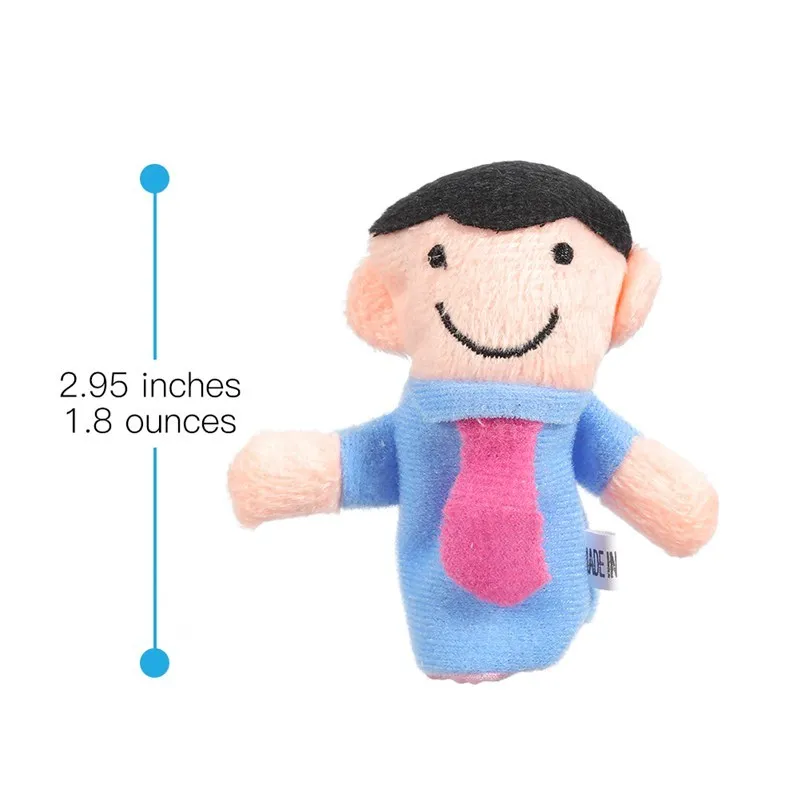 Cartoon Dier Familie Finger Puppet Zachte Pluche Speelgoed Rollenspel Vertellen Verhaal Doek Pop Educatief Speelgoed Voor Kinderen Gift