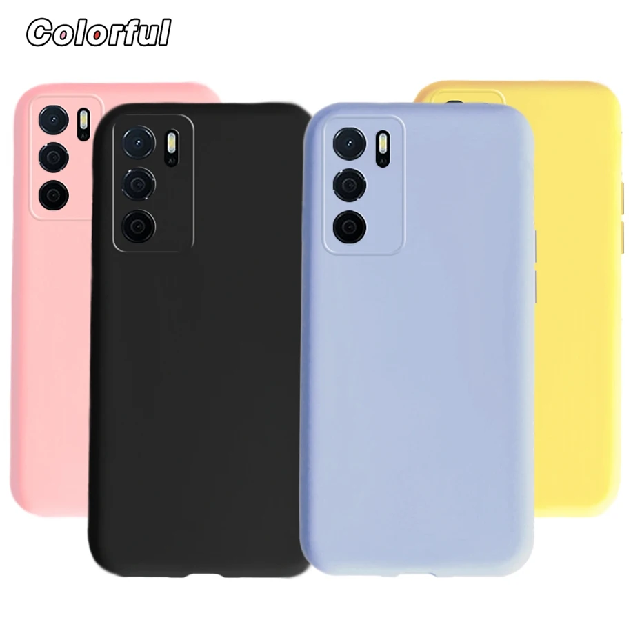 For Oppo A16s 2021 Case Fashion Plain Color Soft Silicone Phone Cover For OPPO A16 A15 A 16 S TPU Case For OPPOA16 CPH2269 Funda