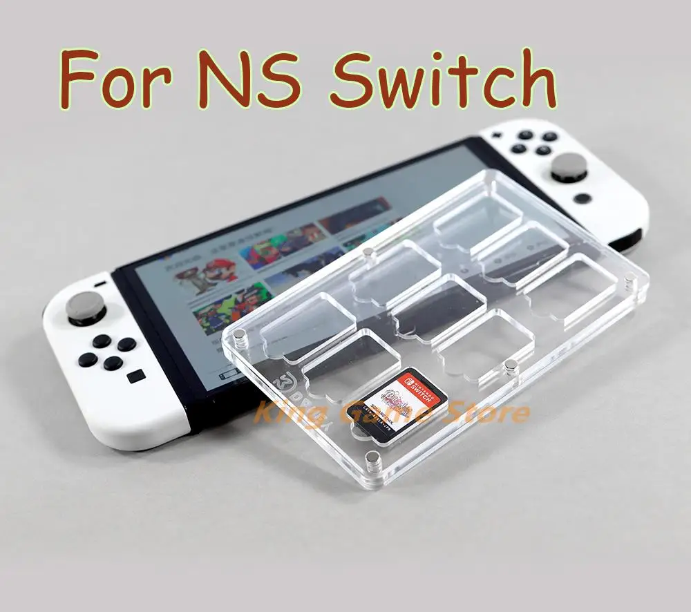 

3pcs For Switch Lite OLED Game Card Box Acrylic Transparent Magnetic Cards Slot Storage Case Display Stand For Nintendo Switch