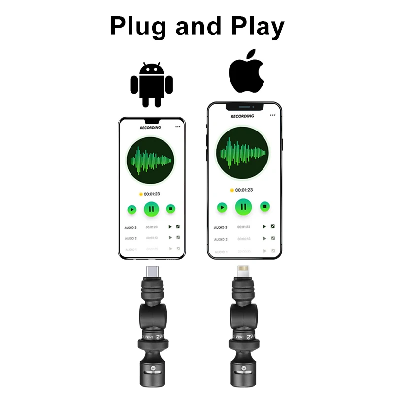 Saramonic Di UC Mini microfono Smart mic con interfaccia Lightning Type C per iPhone Smartphone Android registrazione vocale Vlog Mic