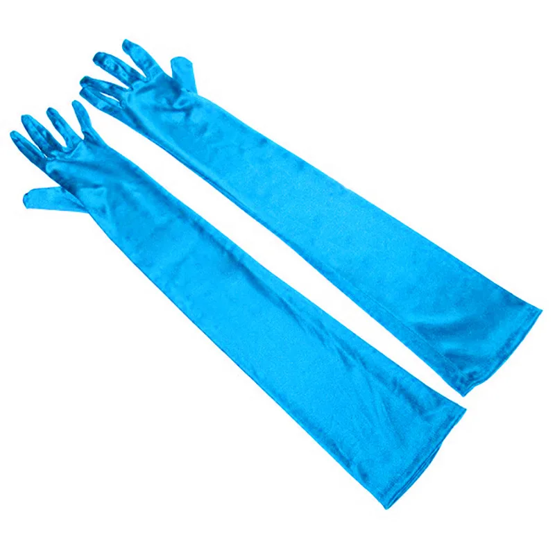 Gants longs élastiques pour femmes, en Spandex, pour spectacle de danse, Halloween, fête de danse, professionnels, Cosplay, princesse, J30