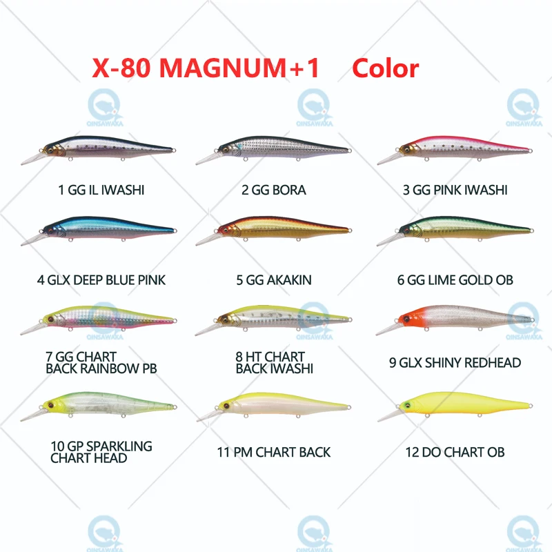 JAPAN Megabass X-80 MAGNUM+1 Sinking Max 2.8m Fishing Lure