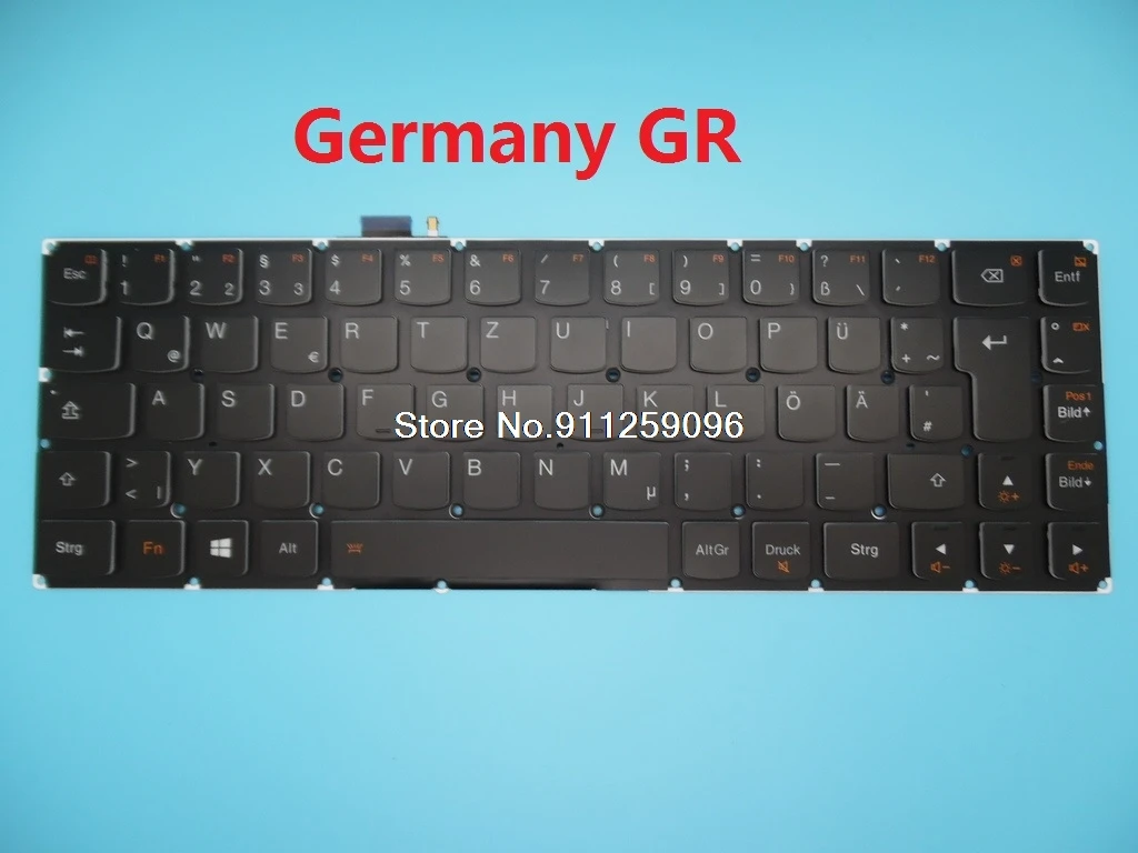 New Backlit Keyboard For Lenovo YOGA 3 PRO 13 1370 Germany GR Arabia AR Spain SP Hebrew HB Japanese JP Thailand TI Turkey TR