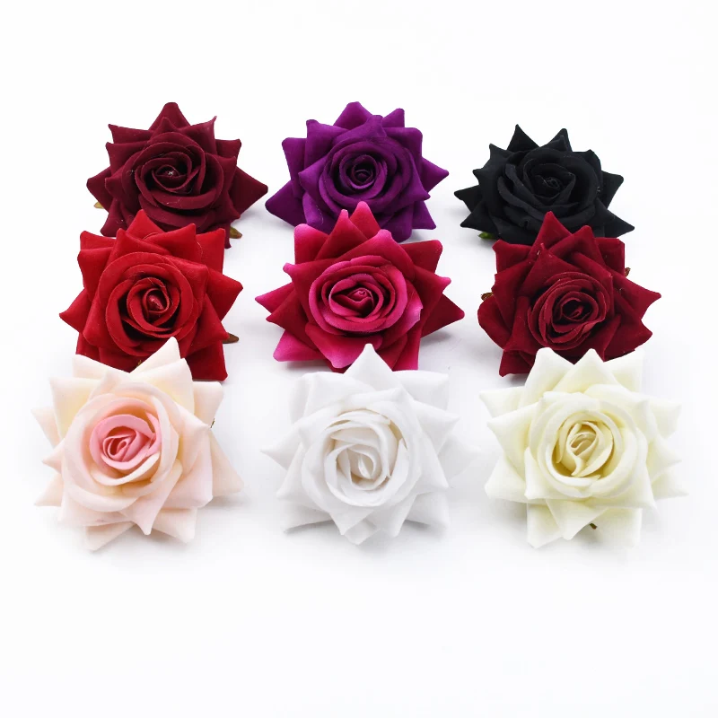 5/10Pcs Artificial Flowers Cheap DIY Valentine's Day Gifts Candy Box Scrapbook for Wedding Wall Christmas Decorations for Home