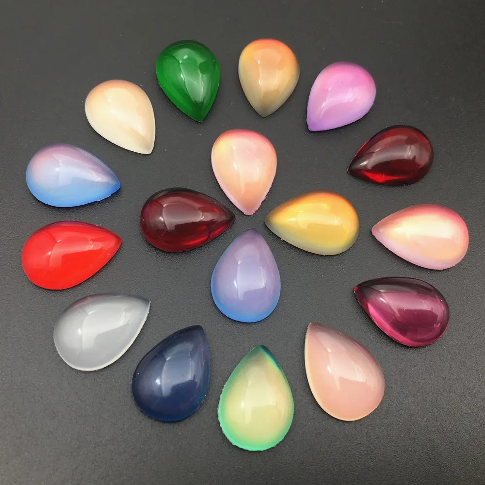 Water Drop Smooth surface Fancy Resin Rhonestones 3 Sizes Teardrop  Jewelry Accessories Flatback Pear Stone DIY Material