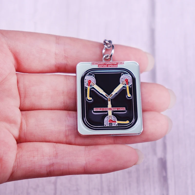 Back to the Future Metal Keyring Time Machine Flux Capacitor Keychain