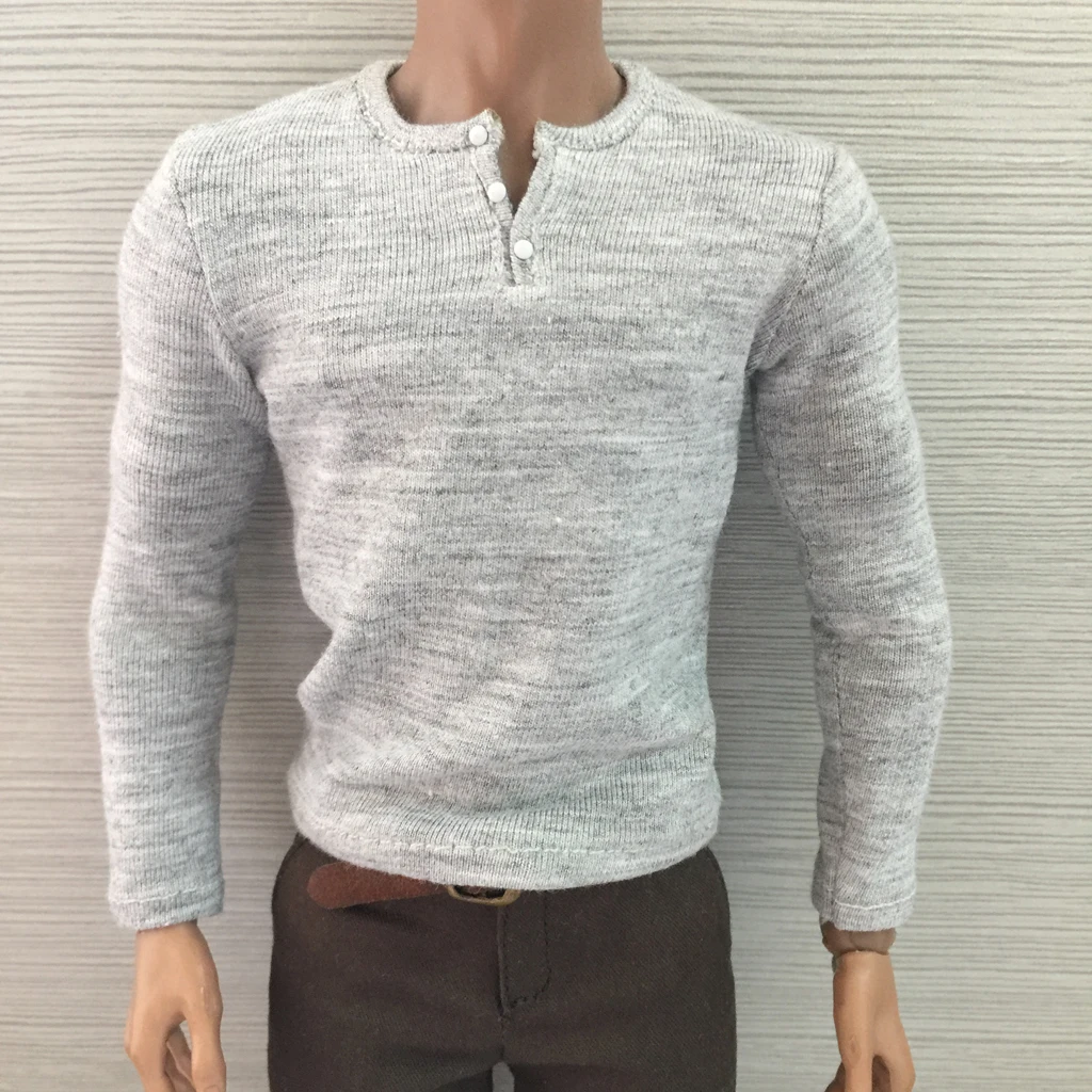 T-shirt à manches courtes et longues pour hommes, vêtements pour figurines articulées de 12 pouces, 1:6