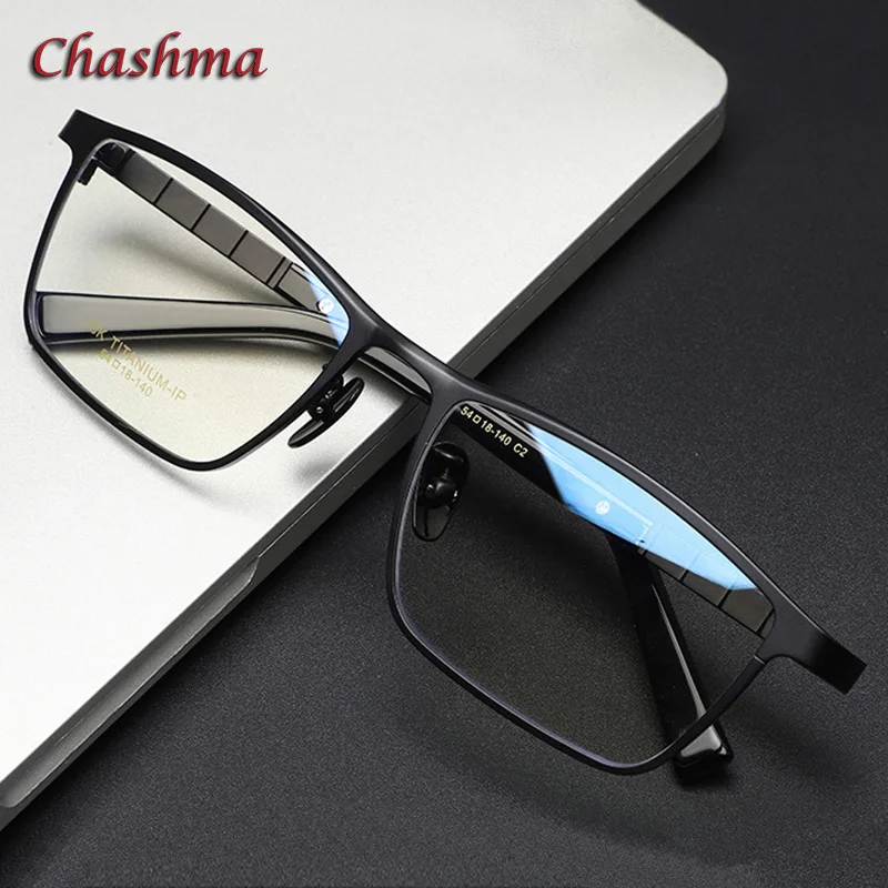 Classic Super Quality Pure Titanium Men Ultra Light Optical Spectacles Gold Frame Full Rim Eyeglasses