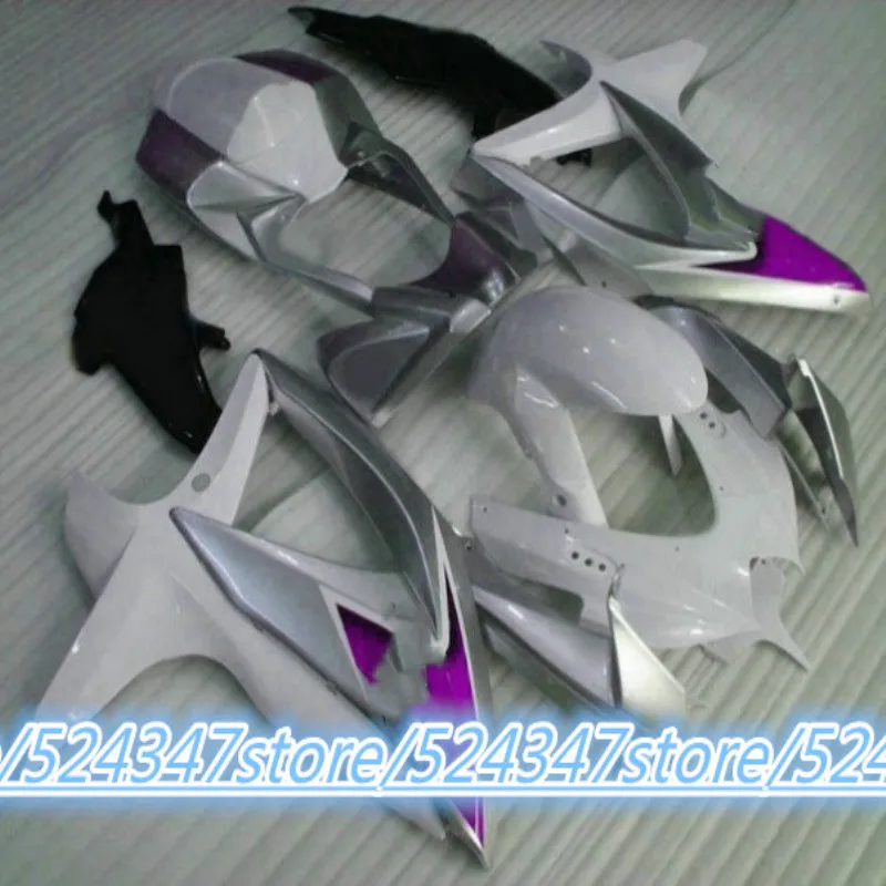 Bodywork for Suzuki GSXR600 2008 - 2010 K8 purple Silver Fairings GSX-R600 2009 Fairings GSXR 600 08 10 no paint