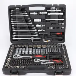 216 sets of sleeve set tools Auto repair ratchet wrench assembly set 215 sets of sleeve tool box