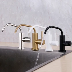 Aço inoxidável Cozinha Água Filtro Faucet, Osmose Reversa Filtros, Conexão de mangueira, Purificador Peças, direto Beber Tap, 1/4 in, 1/2 in