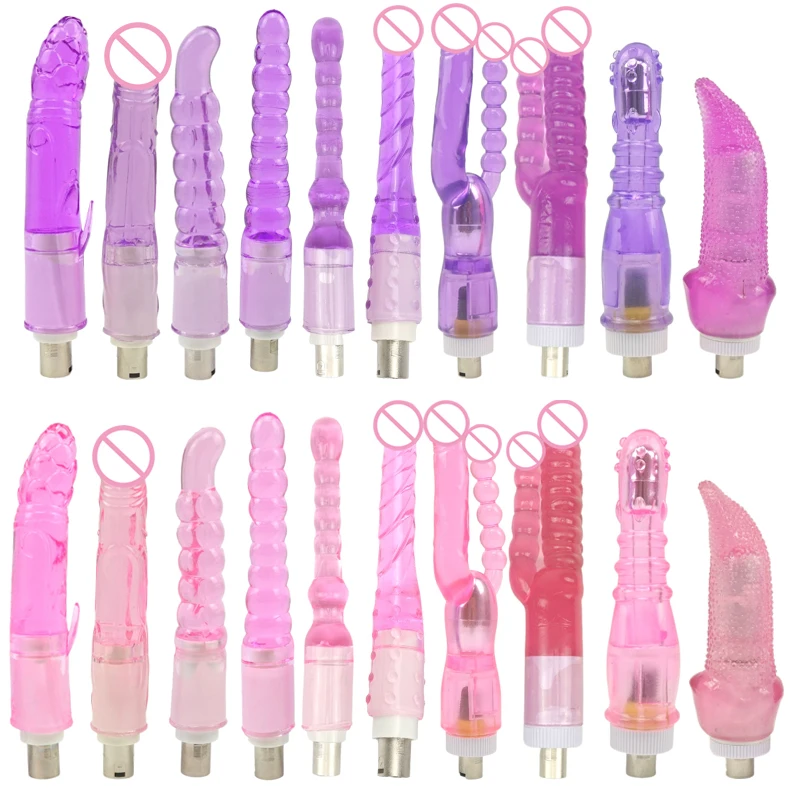 ROUGH BEAST 3XLR Sex Machine Dildo Attachment for Women Men Anal Butt Jelly Color Automatic Vibrator Thrusting Machine Accessory