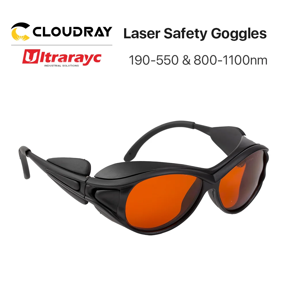 Ultrarayc UV & Green Laser Safety Goggles Small Size Type A 190-550nm & 800-1100nm Shield Protective Glasses Protection Eyewear