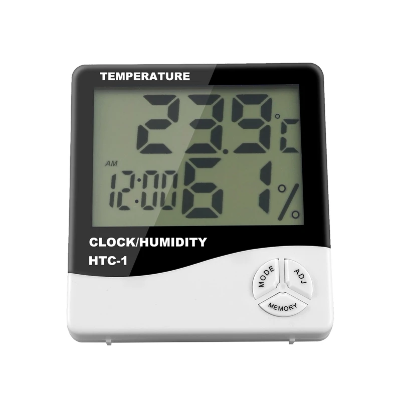 Digital LCD Indoor Outdoor Room Electronic Temperature Humidity Meter Thermometer Hygrometer Weather Station Alarm Clock