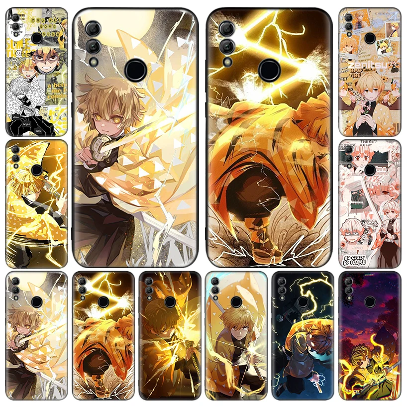 Demon Slayer Agatsuma Zenitsu Phone Case For Huawei Honor 10 9 Lite 8A 8X 8S 7A 7X 9X 20 Pro 10i Y5 Y6 Y7 Y9S Prime Cover Coque