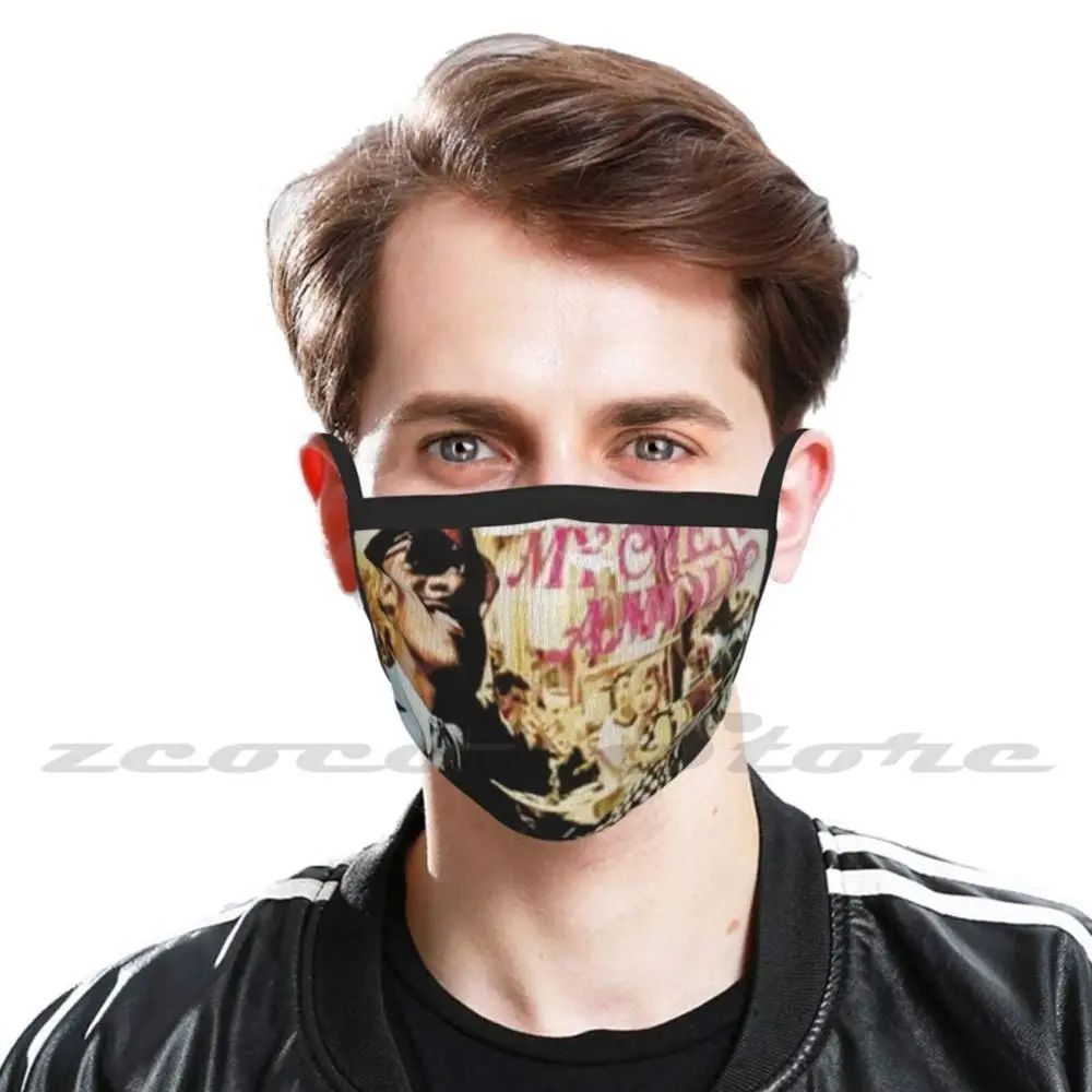 Mask Adult Child Washable Pm2.5 Filter Logo Creativity Steve Wonder Overjoyed 70S Legends Music R B