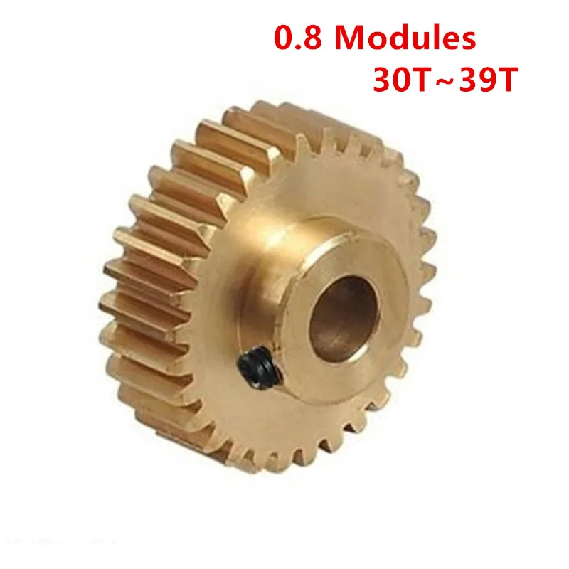 0.8 Modulus 30T-39T Copper Gear micro gears for Mini Motor and metal gear Precision Model