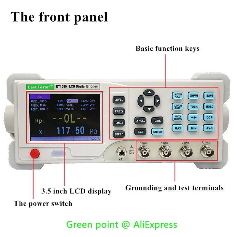 ET4410 Desktop LCR Meter Digital Electric Bridge Capacitance Resistance Inductance Measure Instrument High Quality