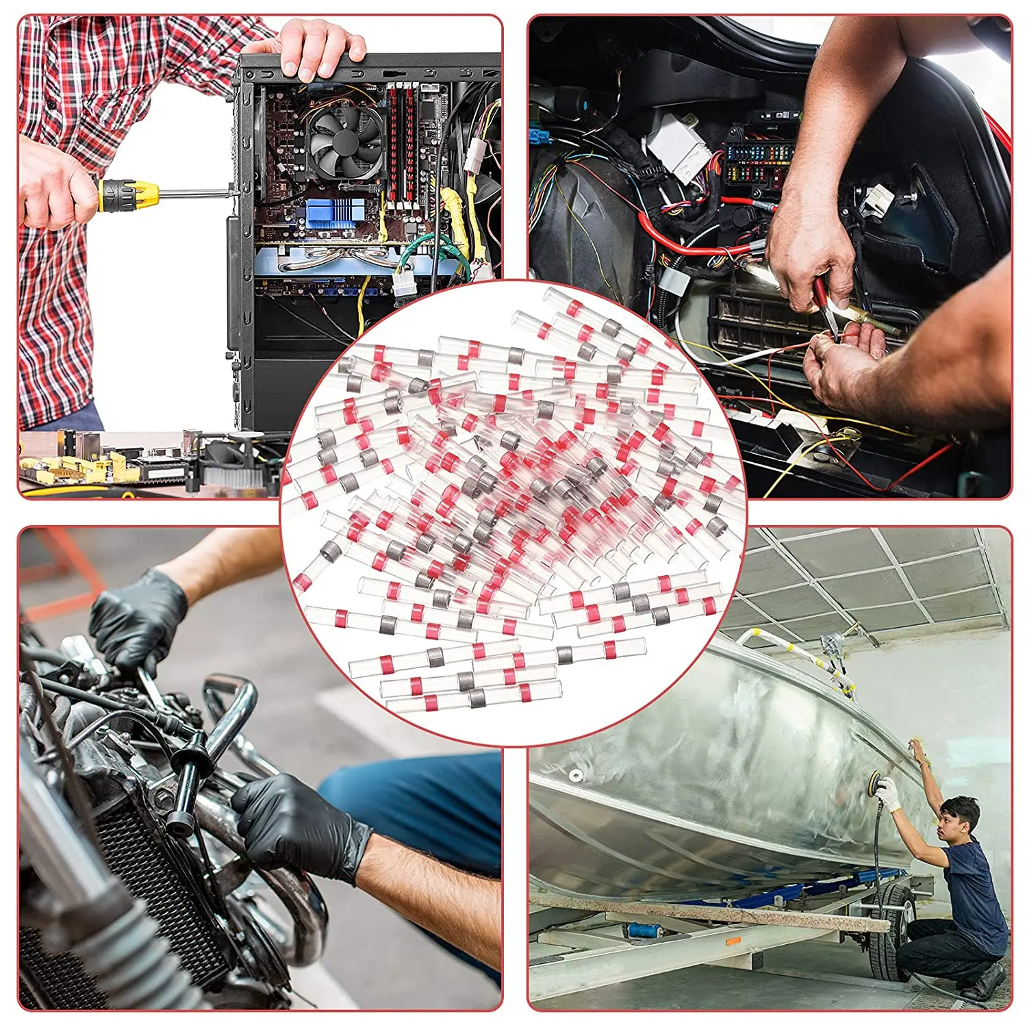 SMARLAN – connecteurs de fil thermorétractable SST21, manchon étanche AWG22-18, soudure en étain, Terminal de soudure, 50 pièces
