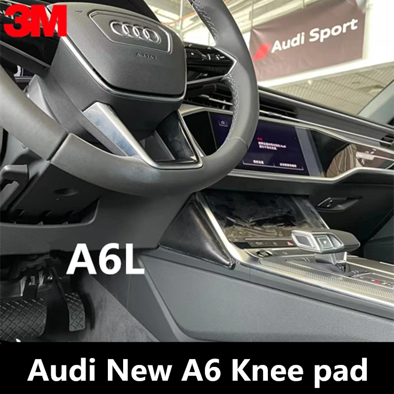 For  18-21 Audi A6 A4 A3 A5 Car knee cusion pad Interior Accessories car Knee pad cusion Center Console, Driver Side Soft Pad