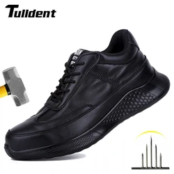 Work Safety Shoes Men Lightweight Breathable Soft Comfortable Indestructible Steel Toe Stab-Resistant Wearable Security Boots