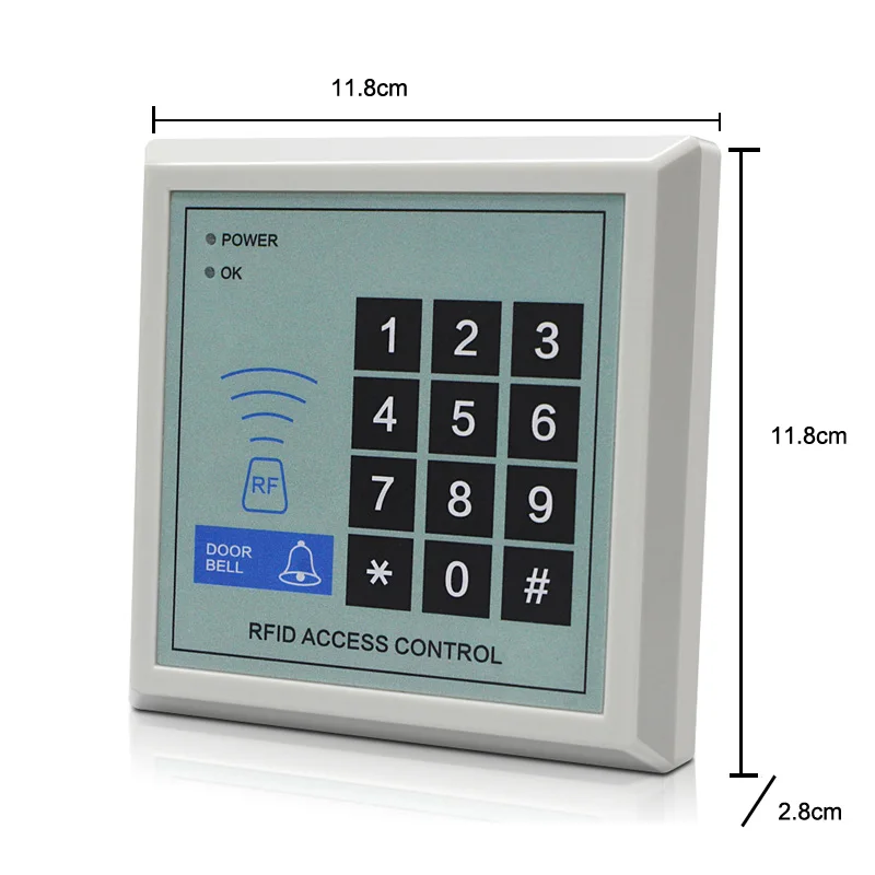 RFID Reader 125Khz Access Control Device Machine Security RFID Proximity Entry Door Lock Access Control System 1000 User