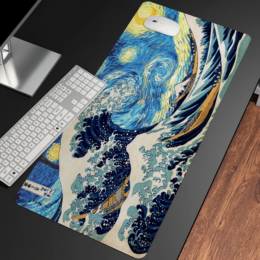 XXL Van Gogh Mouse Pad 80x30cm Notbook Computer Mousepad Large Arting Game Keyboard Mice Mat Gaming Gamer to Keyboard Laptop Mat