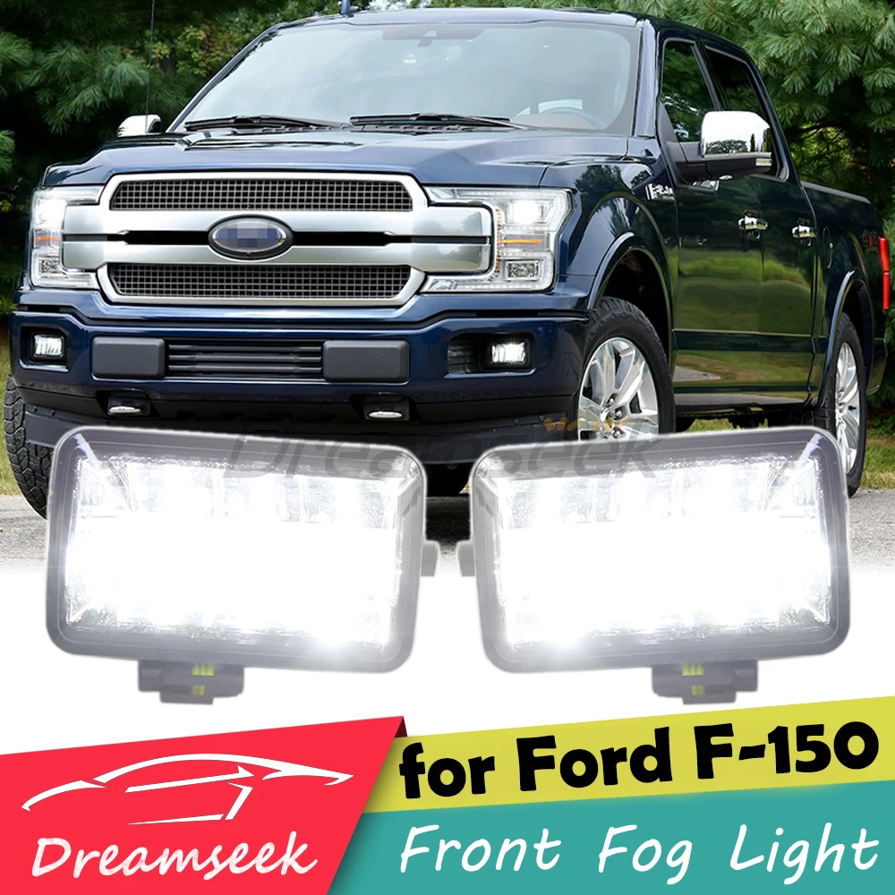 LED Front Fog Light for Ford F150 Raptor 2015-2020 / Super Duty 2017-2019 Driving Lamp Bulb Clear Lens