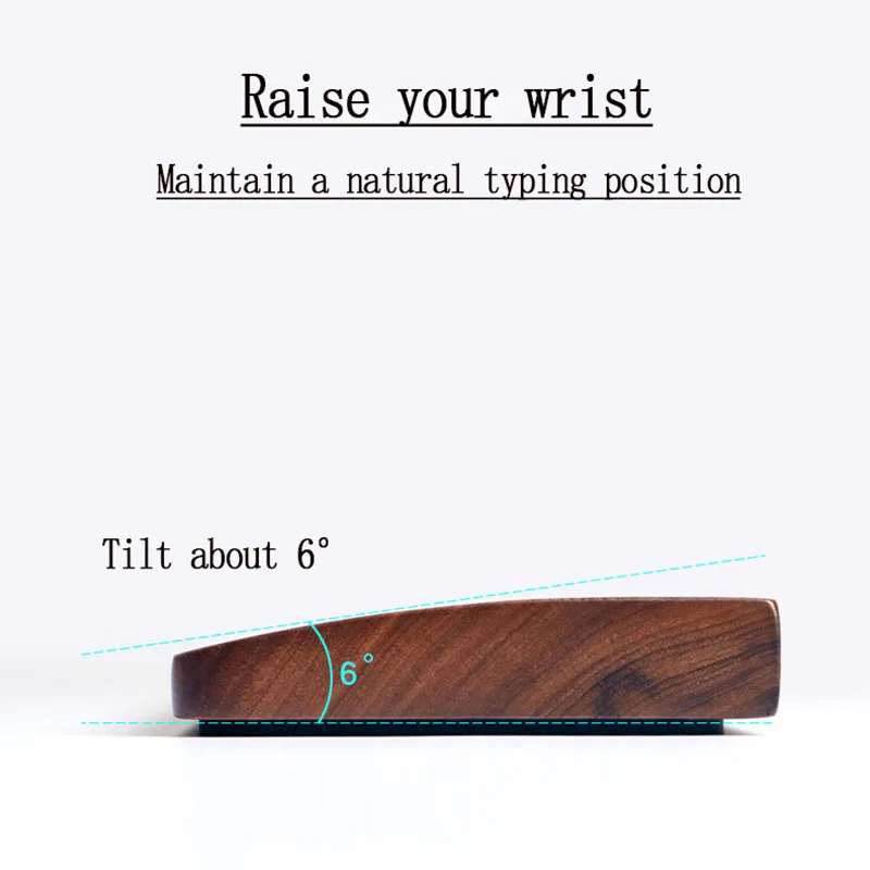 Mechanical Keyboard Walnut Wooden Wrist Rest Support Desk Hand Pad Gamer Wrist Hand Rest Ergonomic Comfortable For 61 68 87 Keys