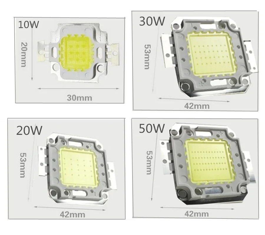 

Lights Up LED Hight Power 10W 20W 30W 50W DC 12V White Warm White Lamp Light Beads For LED Floodlight Spotlight Outdoor Lighting