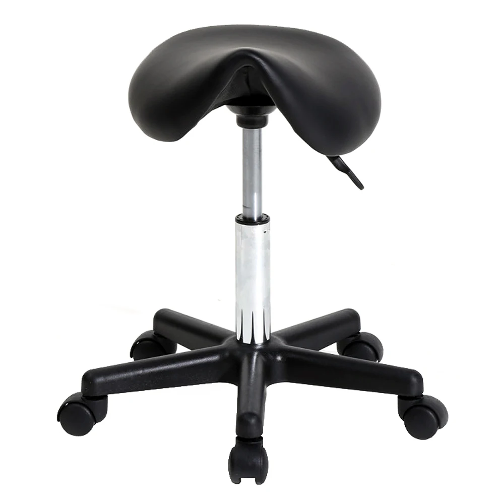 360 Degrees  Adjustable Saddle Stool Plastic Flat Feet Rotation Bar Stool Black  Bar Stool Chair Bar Stools Modern